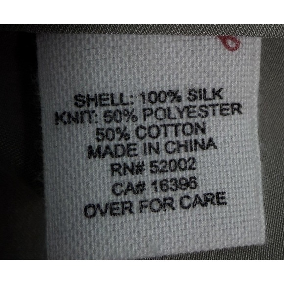 Silk Sleeveless Oyster Grey Blouse Size M Crochet/Beaded Collar Luxury - Picture 7 of 9